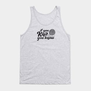 Vintage Knitting Graphic for Knitters Tank Top